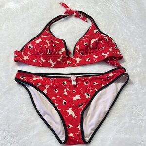 Victoria's Secret Red and Black Swimwear